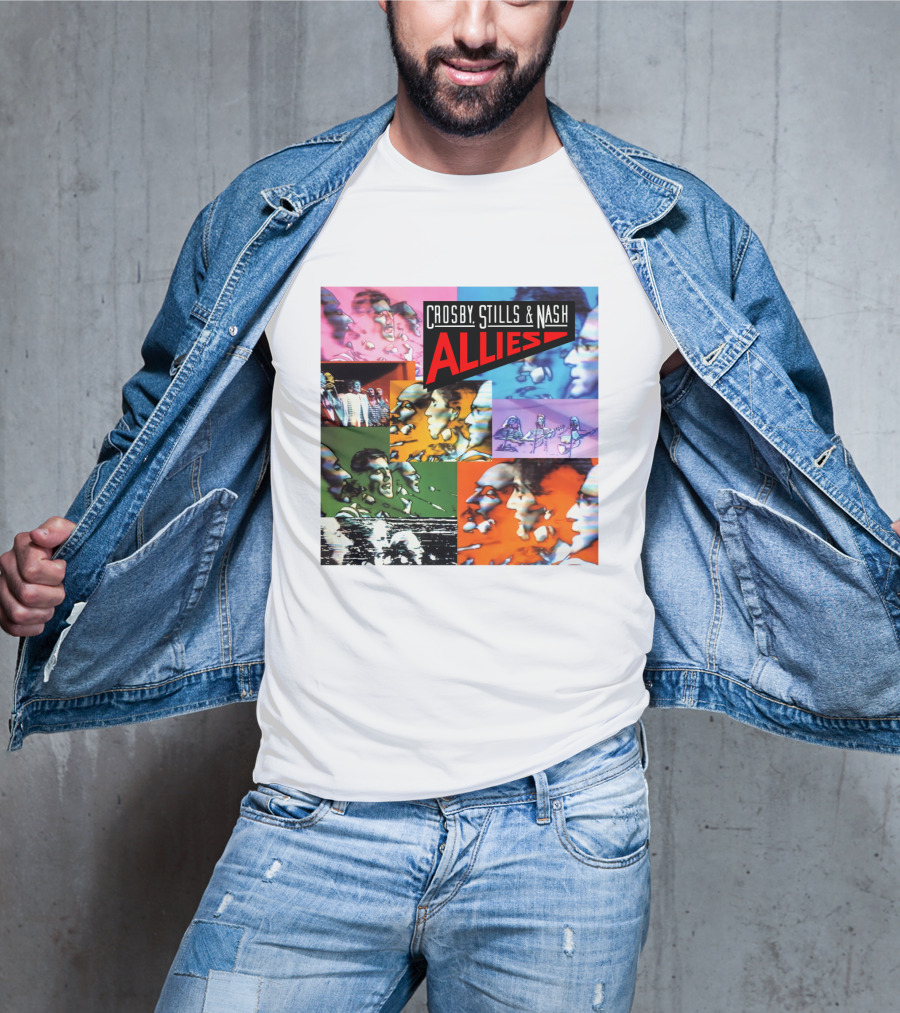 Crosby, Stills And Nash Allies Album Collage T-Shirt