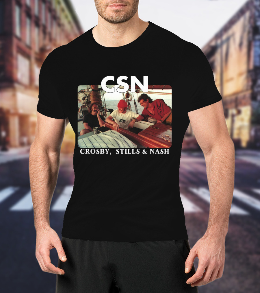 Csn Crosby Stills & Nash Band Sailboat T-Shirt