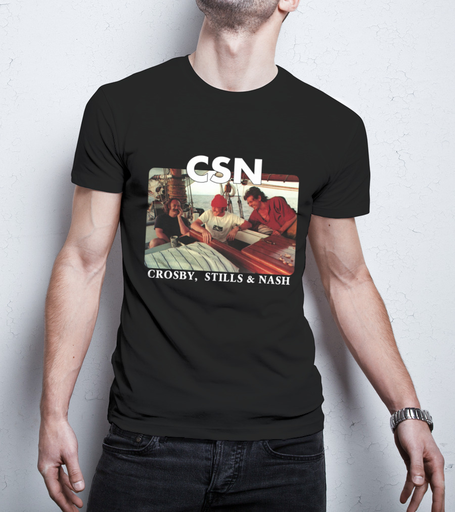 Csn Crosby Stills & Nash Band Sailboat T-Shirt