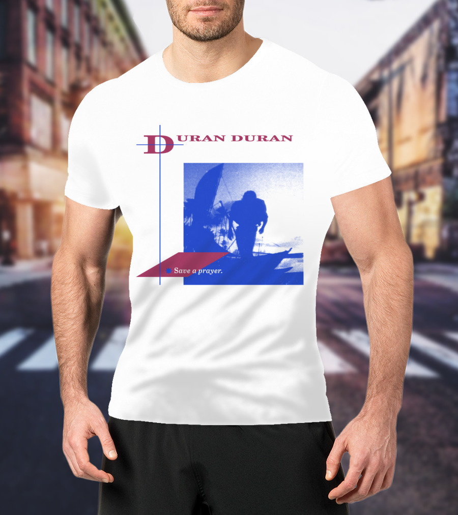 Duran Duran Save A Prayer Blue Abstract T-Shirt