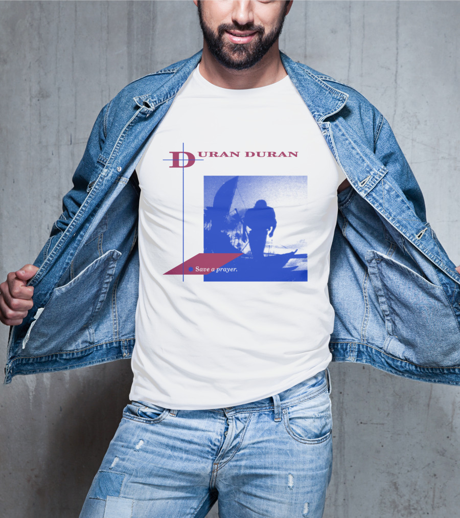 Duran Duran Save A Prayer Blue Abstract T-Shirt