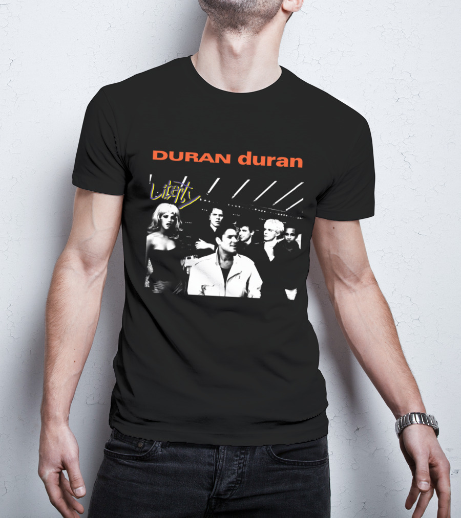 Duran Duran Liberty Album Cover Black And White Group T-Shirt