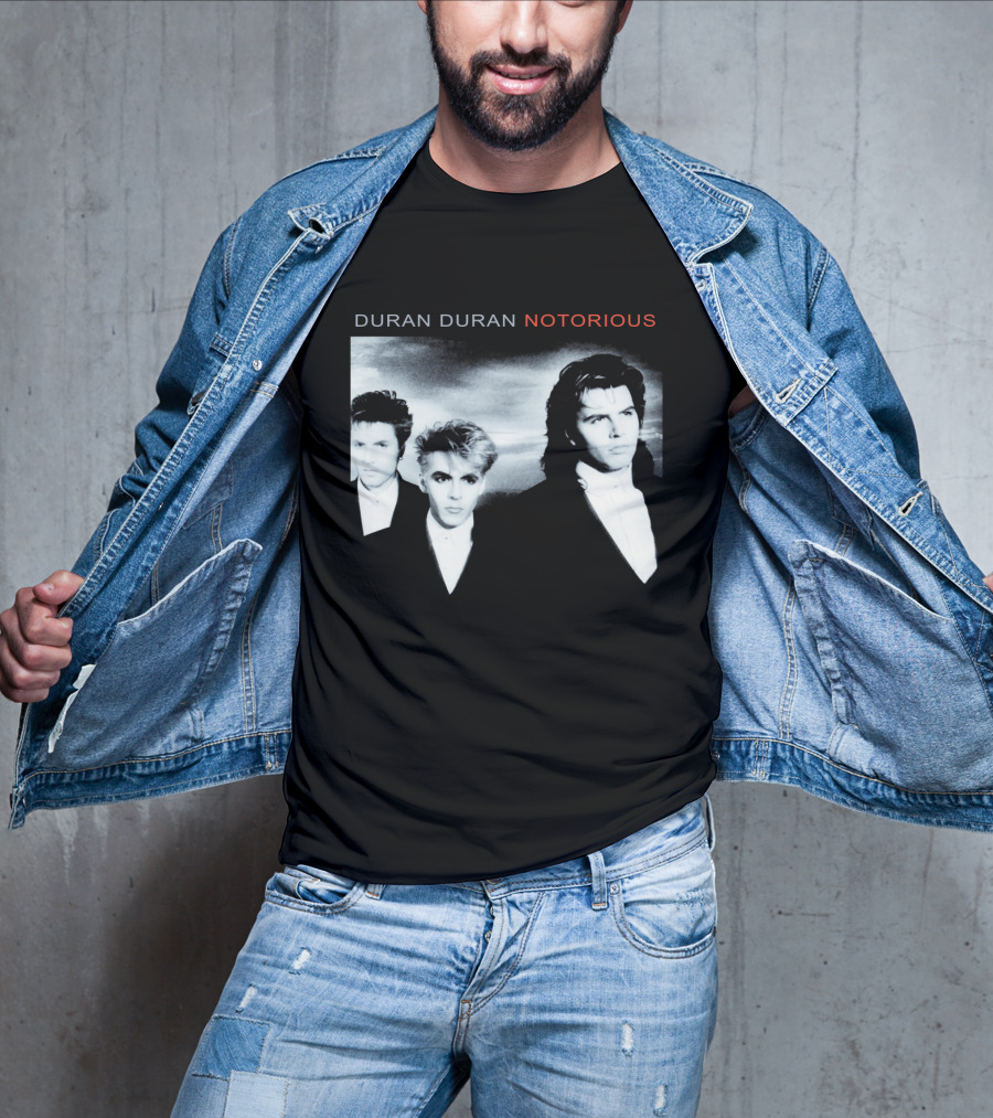Duran Duran Notorious 1986 Album Cover Black And White Trio T-Shirt