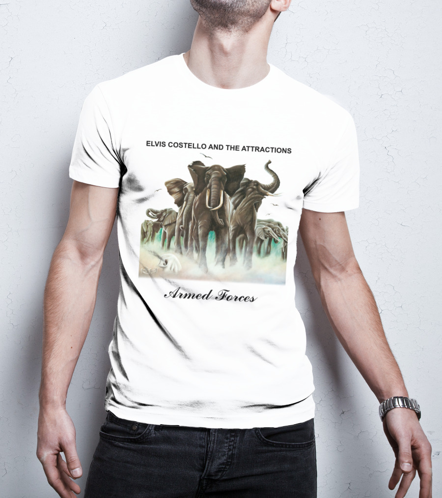 ELVIS COSTELLO AND THE ATTRACTIONS Armed Forces Elephants T-Shirt