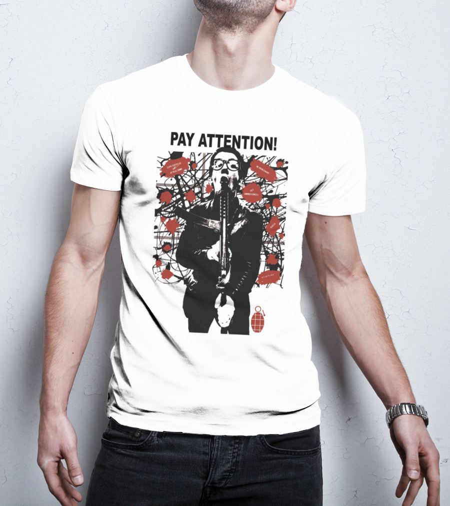 Pay Attention EVCTL 15 Amplified Warnings Get Angry New Frenzy T-Shirt