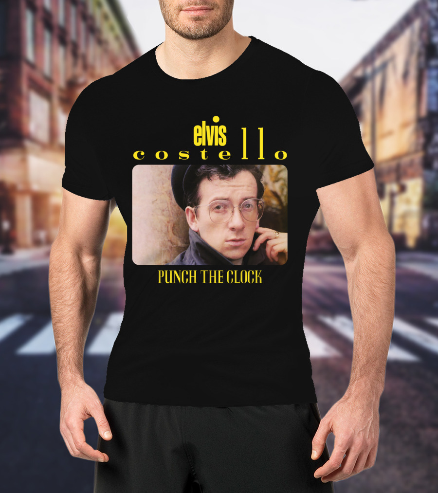 Elvis Costello Punch The Clock Vintage Album Cover T-Shirt
