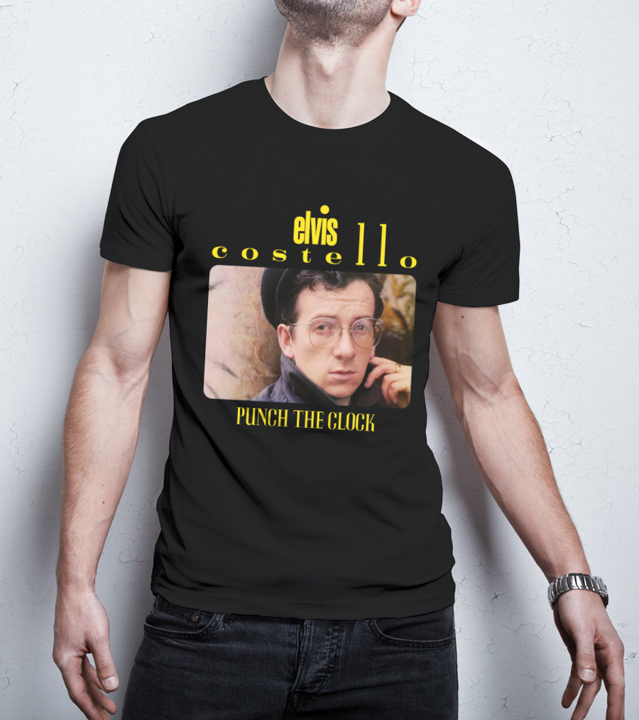 Elvis Costello Punch The Clock Vintage Album Cover T-Shirt