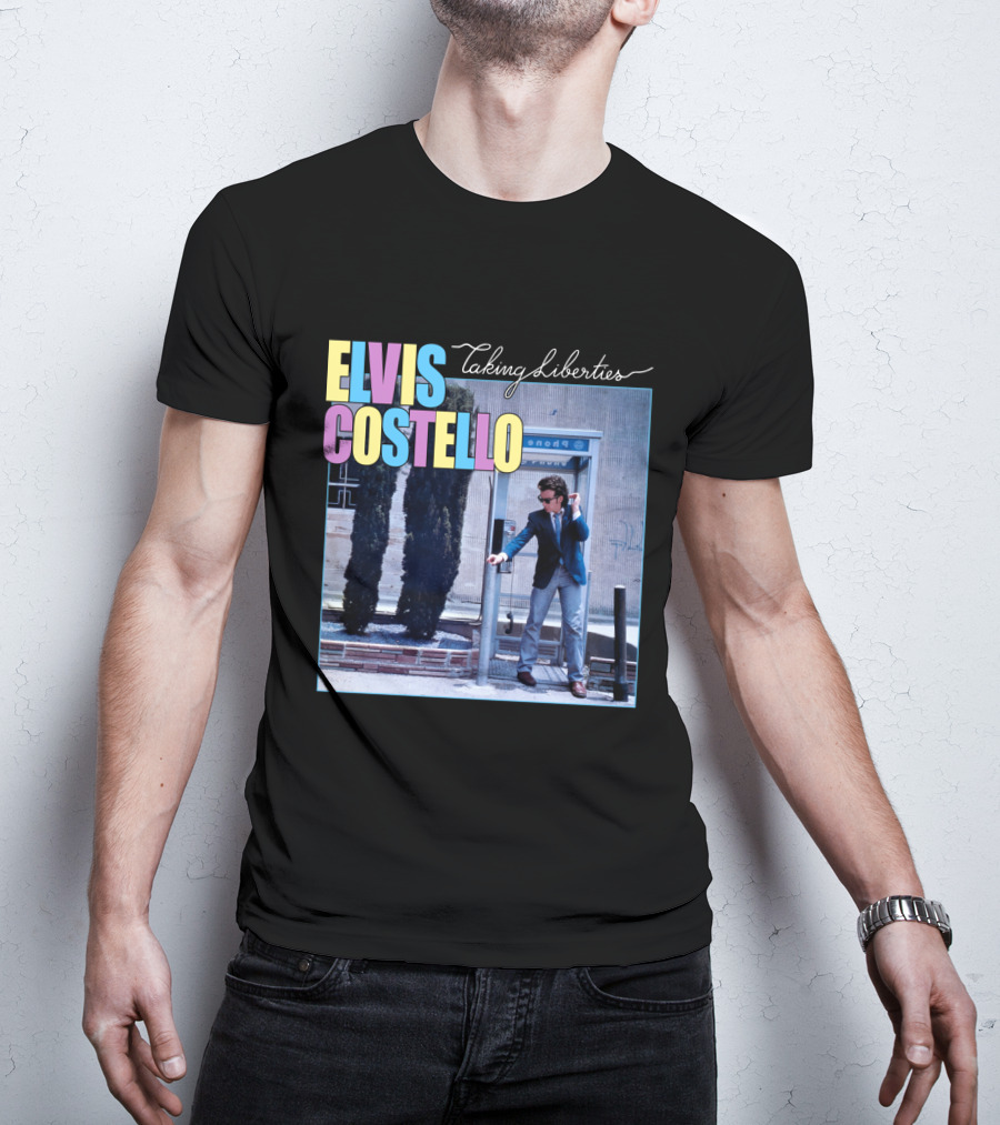 Elvis Costello Taking Liberties Vintage Phone Booth Scene T-Shirt