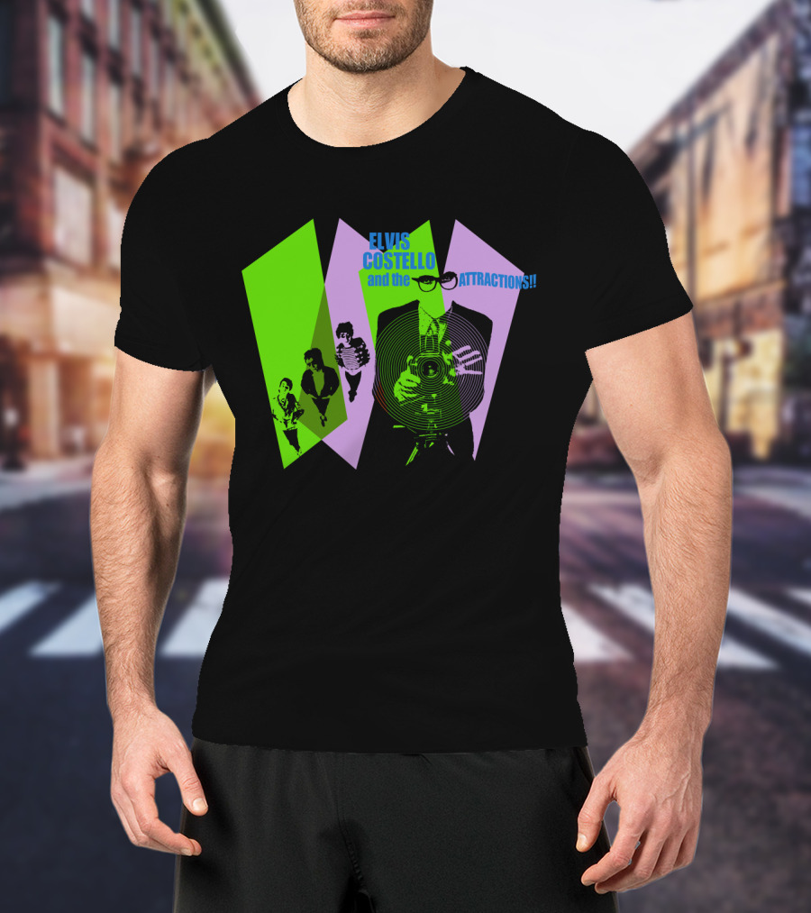 Elvis Costello And The Attractions Camera T-Shirt