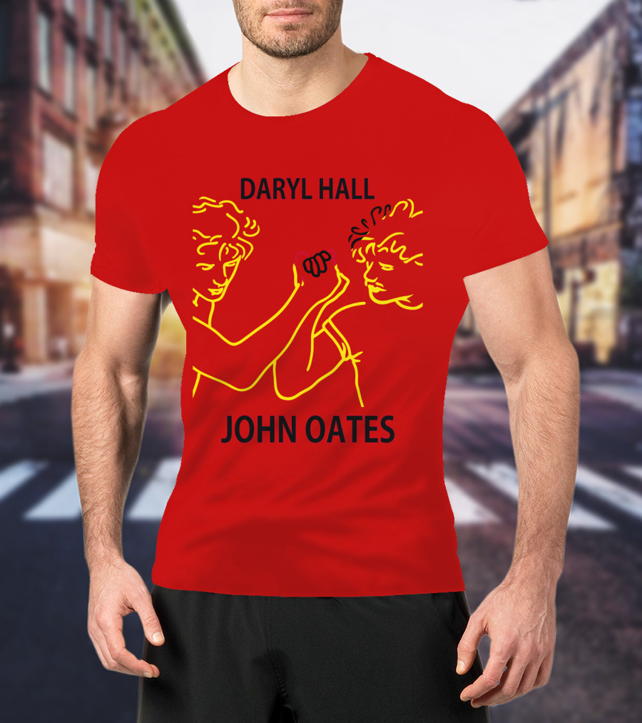 Daryl Hall And John Oates Neon Outline Duo T-Shirt