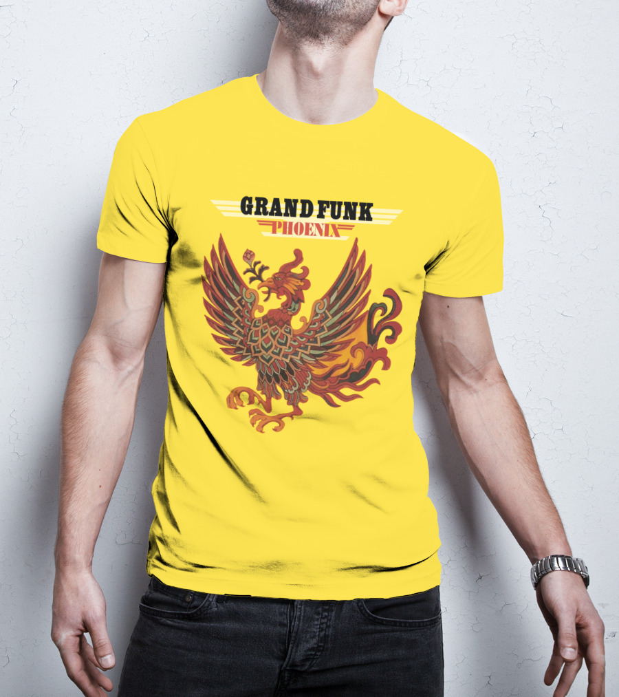 Grand Funk Railroad Phoenix Winged Firebird בשה T-Shirt