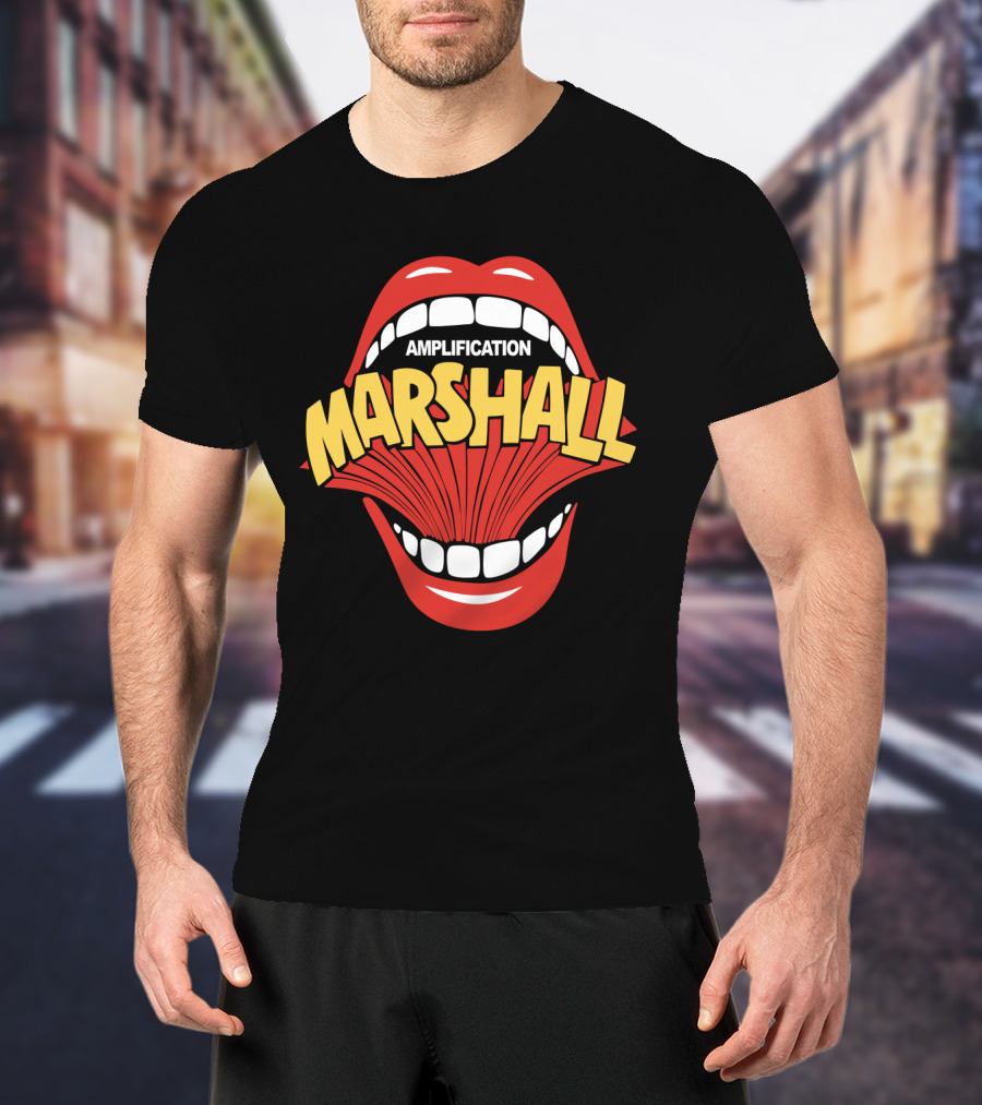 Marshall Amplification Mouth Graphic Vintage Style T-Shirt