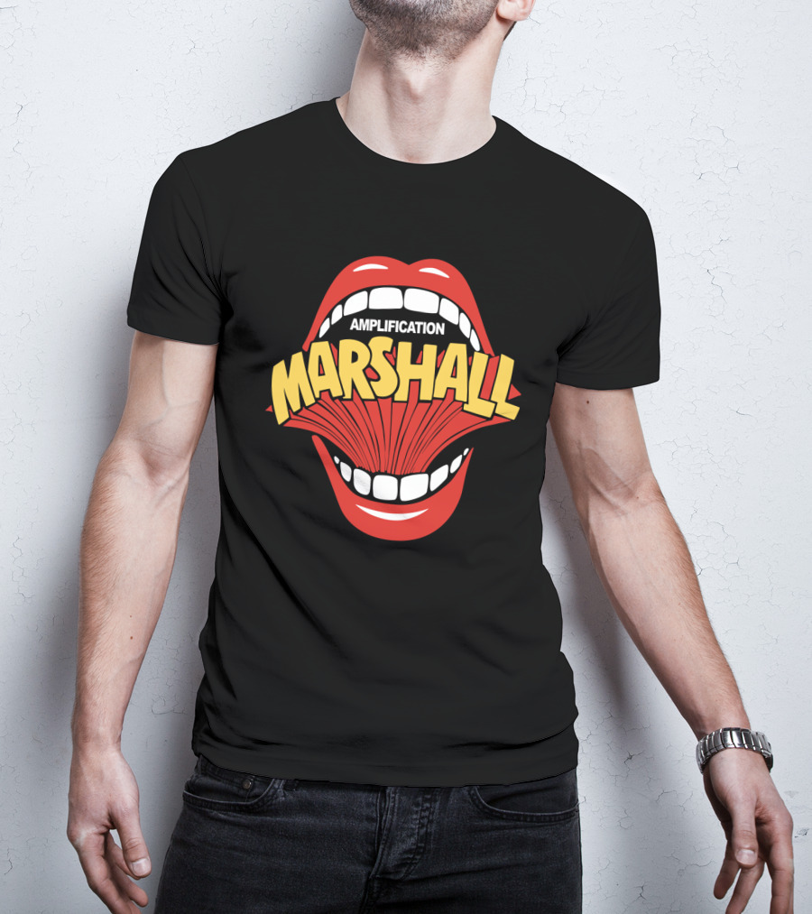 Marshall Amplification Mouth Graphic Vintage Style T-Shirt