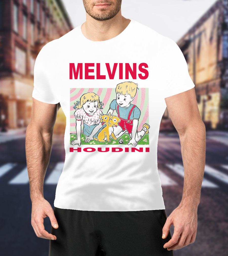 Melvins Houdini Twins With Puppies T-Shirt