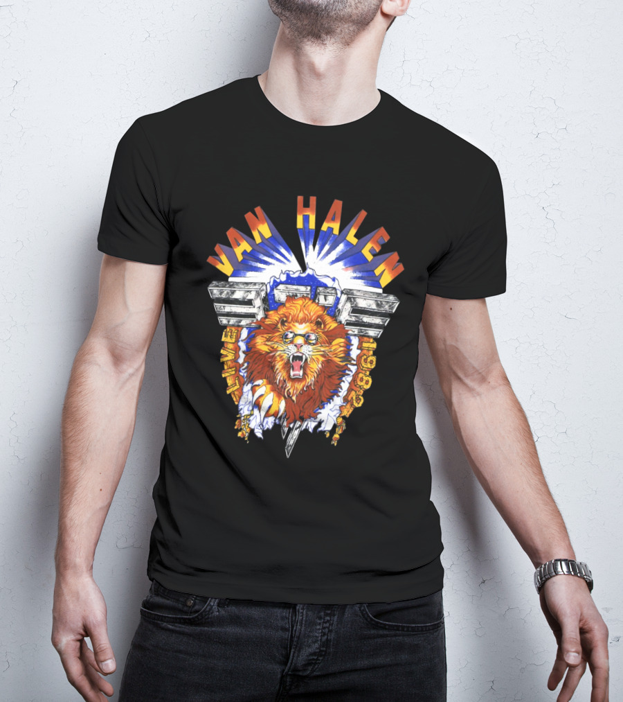Van Halen Live 1981 Lion Iconic Band T-Shirt