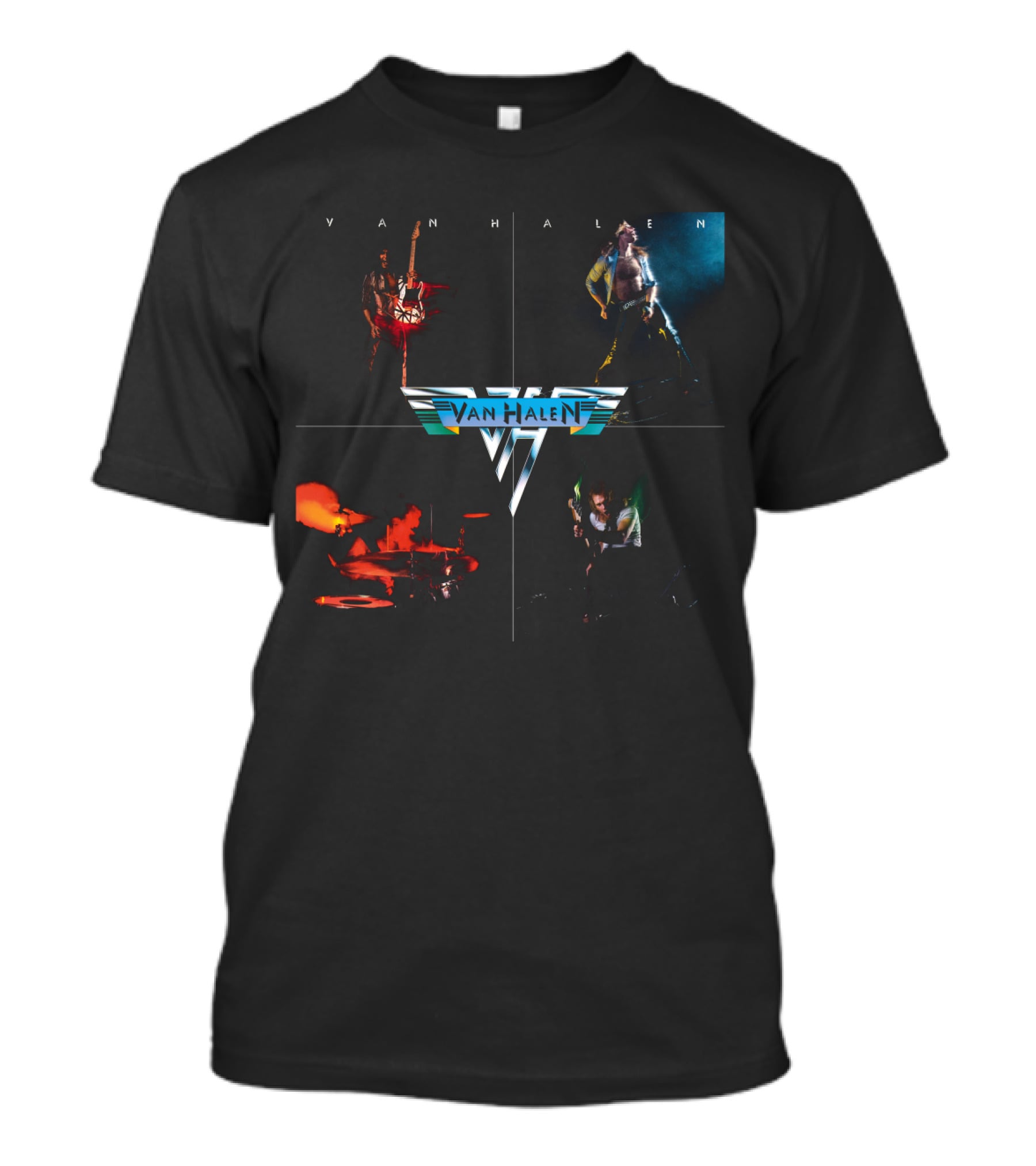 Van Halen Classic Band Montage Vhl 18 T-Shirt