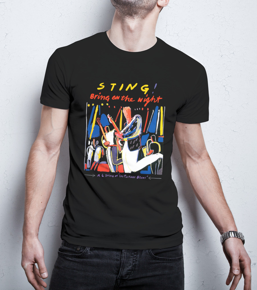 STING Bring On The Night M. Le Sting Et Les Tortues Bleus T-Shirt