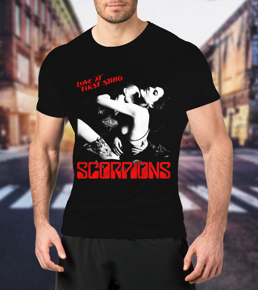 Scorpions Love At First Sting Romantic Embrace T-Shirt