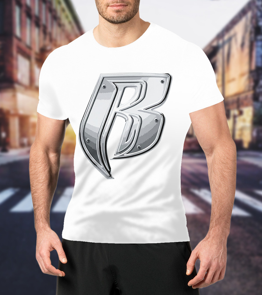 'RRD Chrome Metallic Letter B Logo' T-Shirt