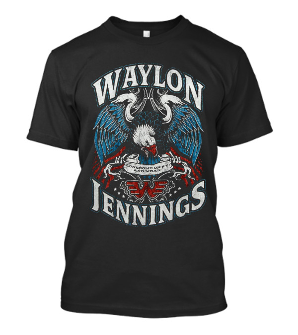 Waylon Jennings Lonesome On'ry And Mean Eagle T-Shirt