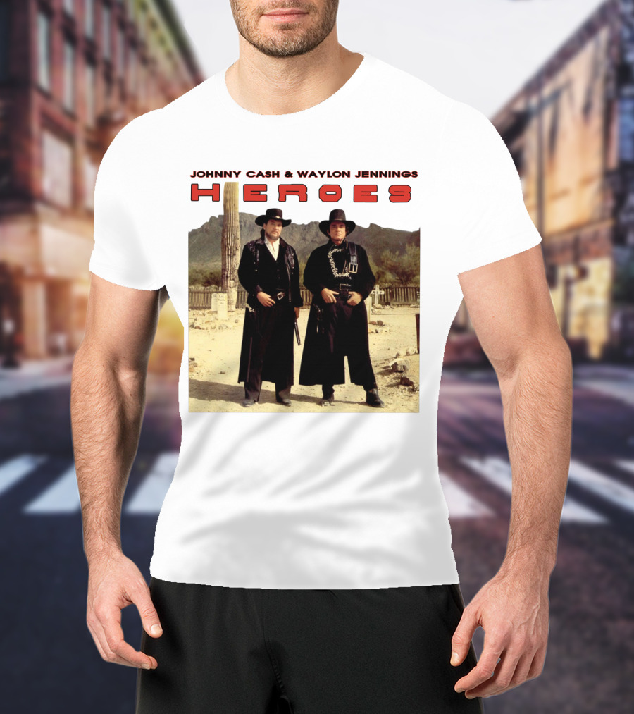 Johnny Cash And Waylon Jennings Heroes Western T-Shirt