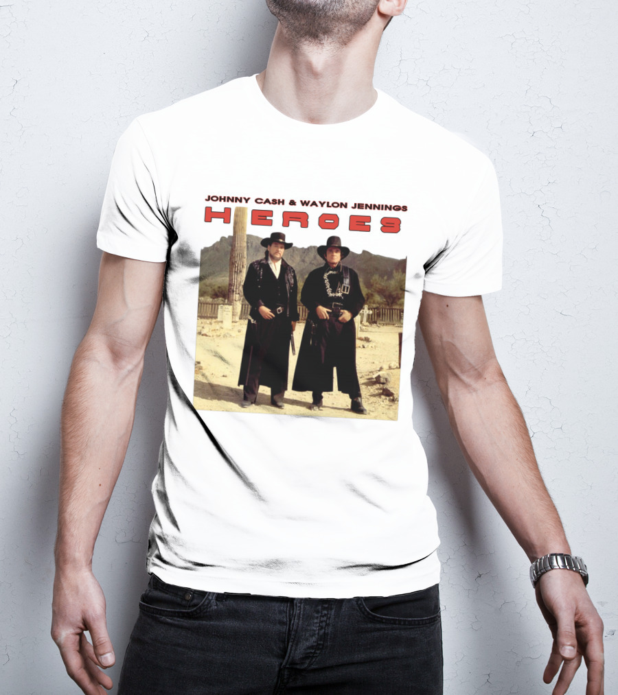 Johnny Cash And Waylon Jennings Heroes Western T-Shirt