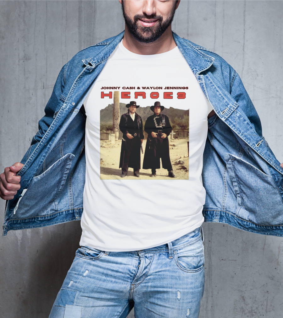 Johnny Cash And Waylon Jennings Heroes Western T-Shirt