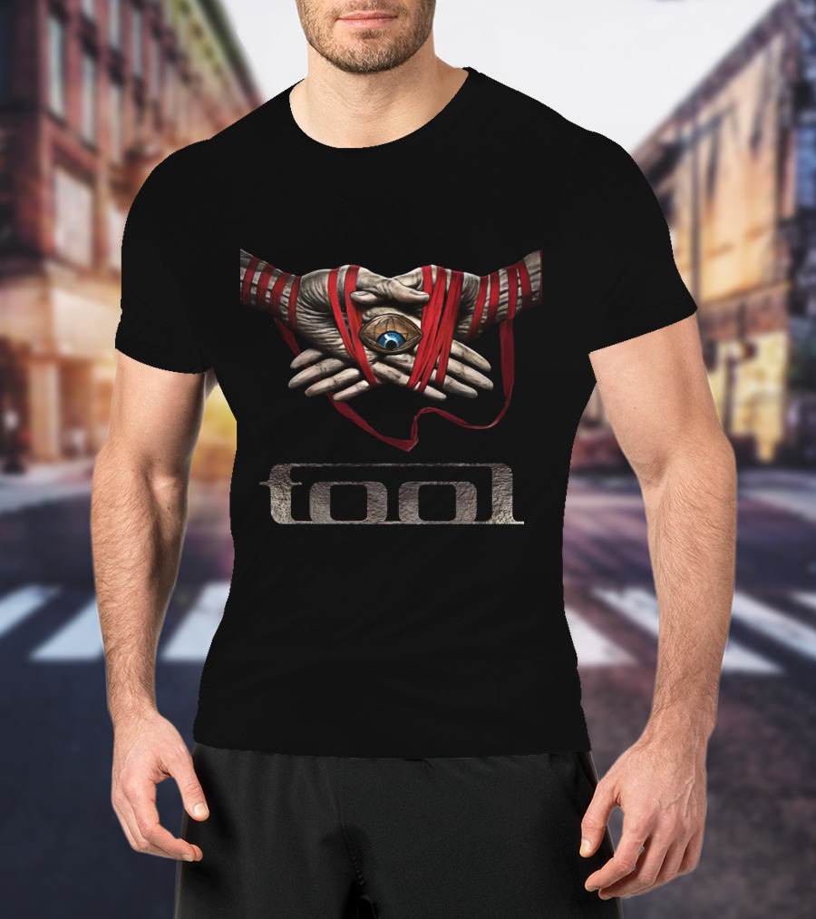 Tool Red Ribbon Hands Eye Artwork T-Shirt