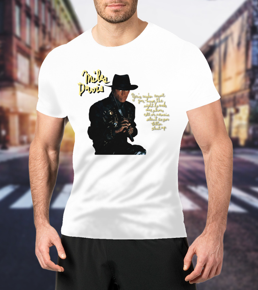 Miles Davis You're Under Arrest Silent Rights Warning T-Shirt