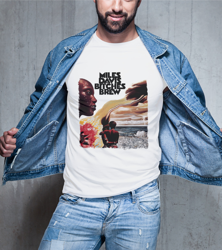 Miles Davis Bitches Brew Album Art Ocean And Figures T-Shirt