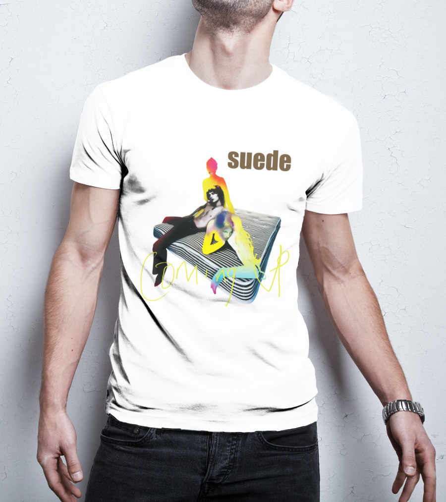 Suede Coming Up Album Cover Sde 06 Multicolored Figures On Mattress T-Shirt