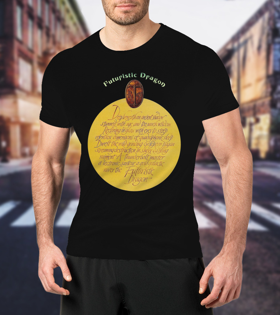 Futuristic Dragon Ancient Steed Thunderbolt Monster Galactic Raver T-Shirt