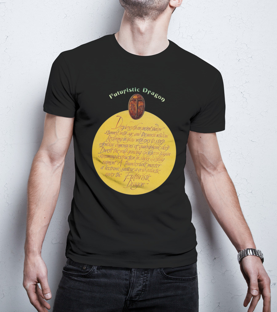 Futuristic Dragon Ancient Steed Thunderbolt Monster Galactic Raver T-Shirt