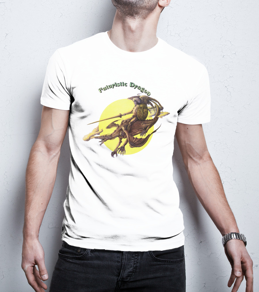 Futuristic Dragon Warrior Riding Sky Beast T-Shirt
