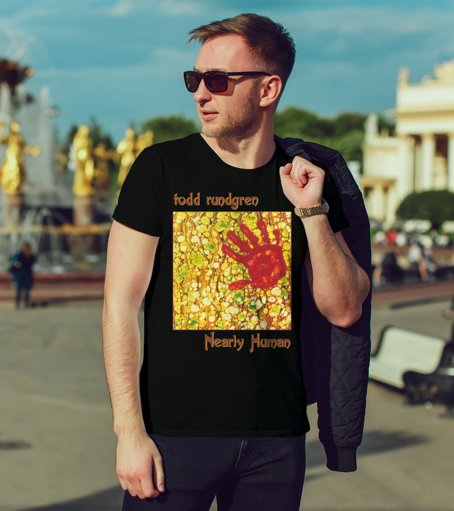 Todd Rundgren Nearly Human Red Handprint Abstract T-Shirt