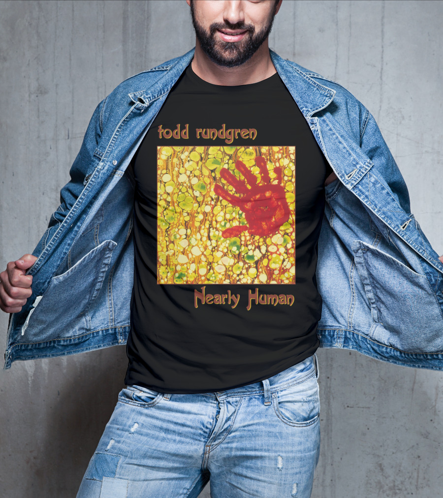 Todd Rundgren Nearly Human Red Handprint Abstract T-Shirt