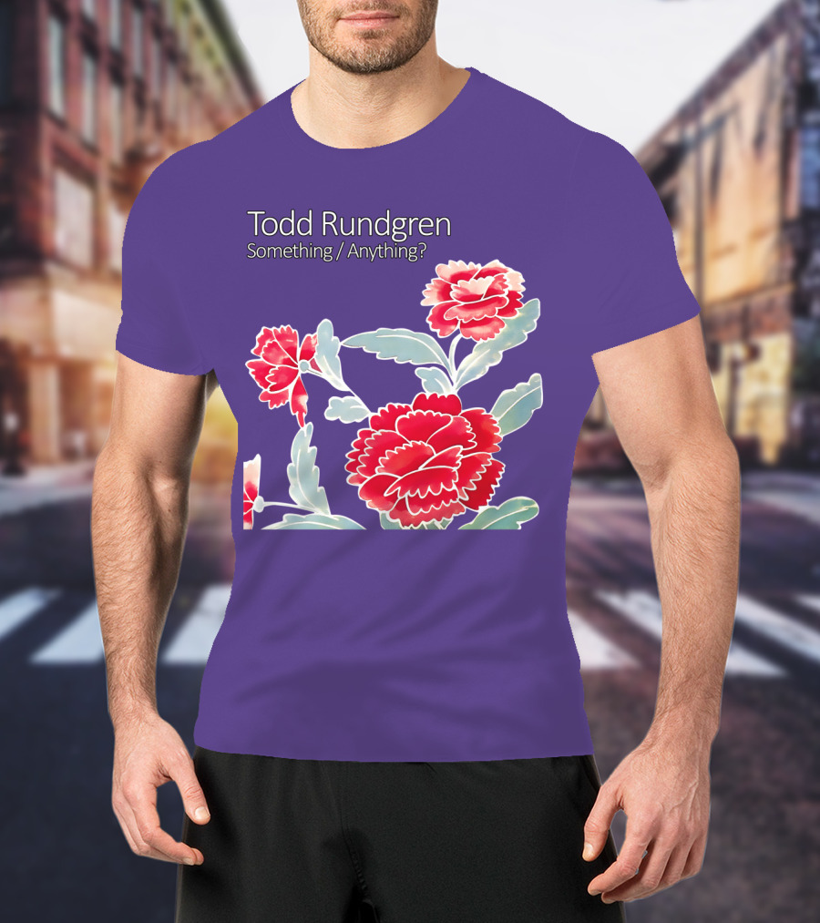 Todd Rundgren Something Anything Red Carnations Floral T-Shirt