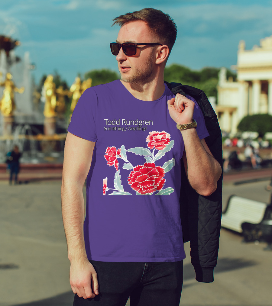 Todd Rundgren Something Anything Red Carnations Floral T-Shirt