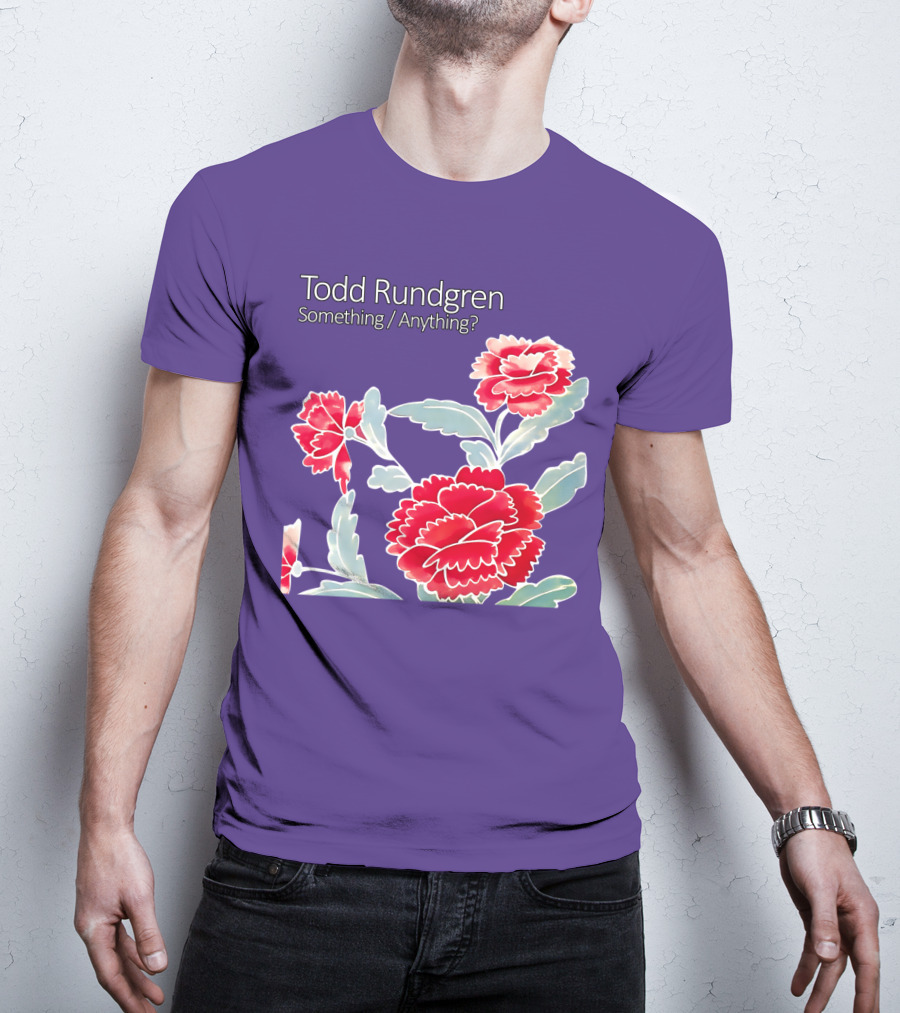 Todd Rundgren Something Anything Red Carnations Floral T-Shirt
