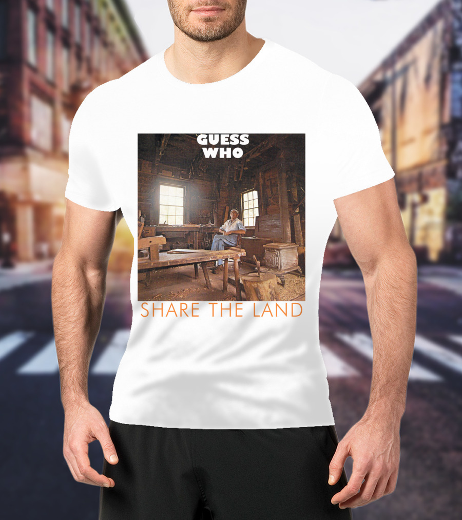 Guess Who Share The Land Rustic Cabin Scene T-Shirt