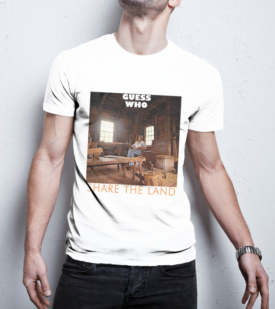 Guess Who Share The Land Rustic Cabin Scene T-Shirt