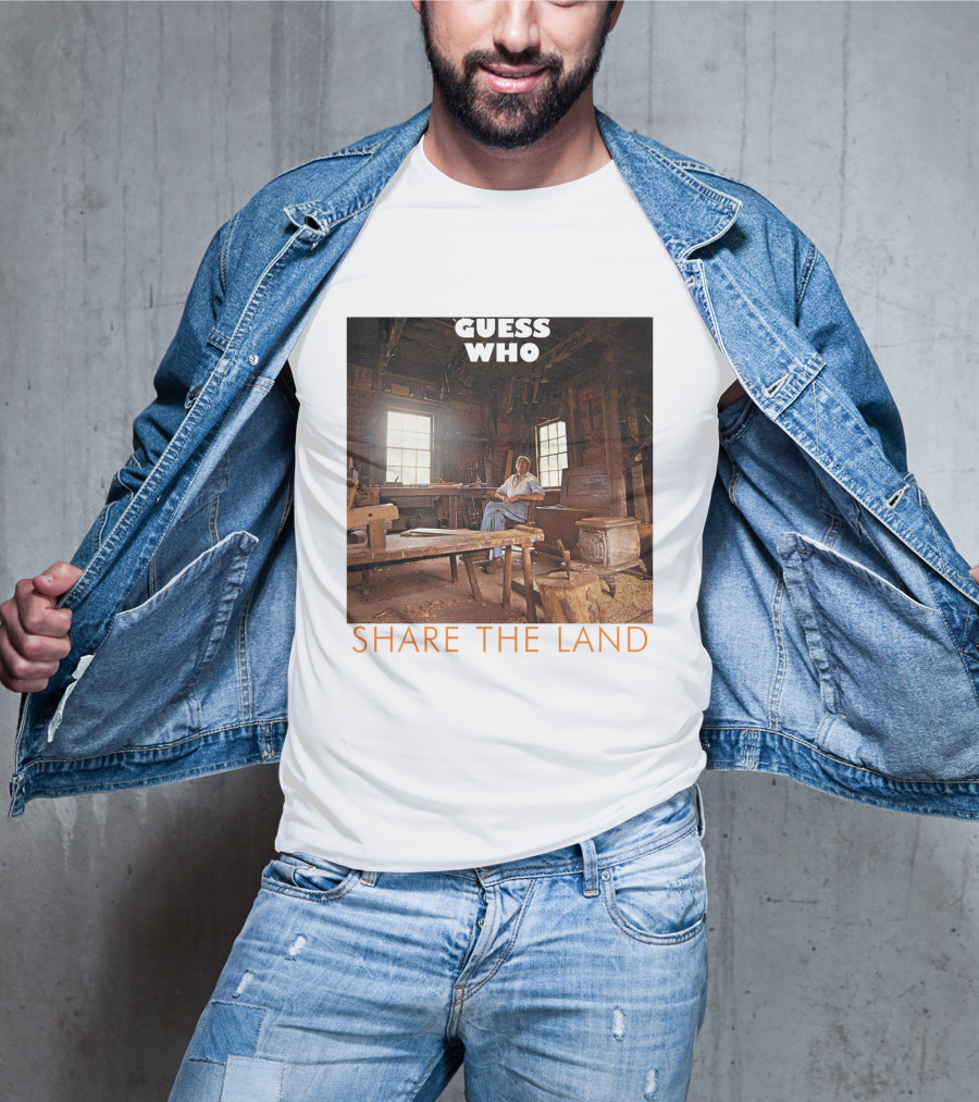 Guess Who Share The Land Rustic Cabin Scene T-Shirt