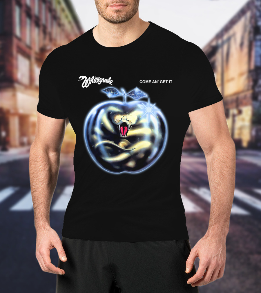 Whitesnake Come An' Get It Snake In Apple T-Shirt