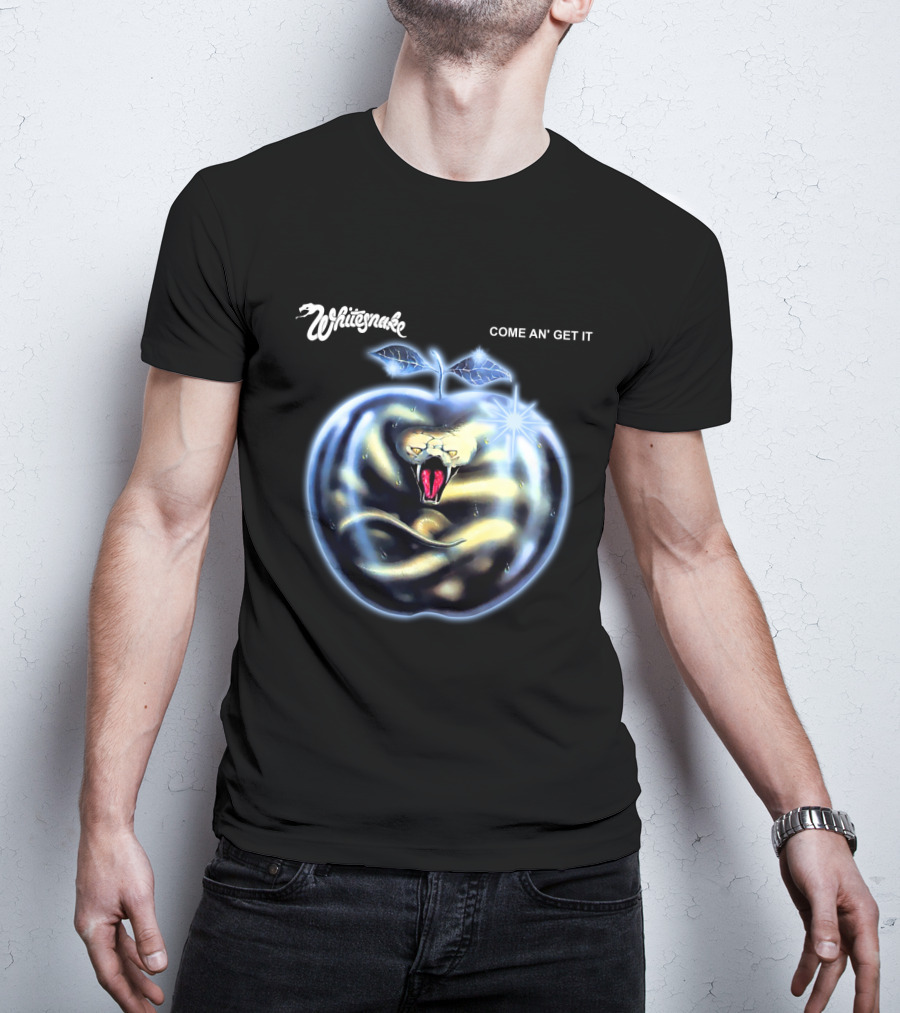 Whitesnake Come An' Get It Snake In Apple T-Shirt