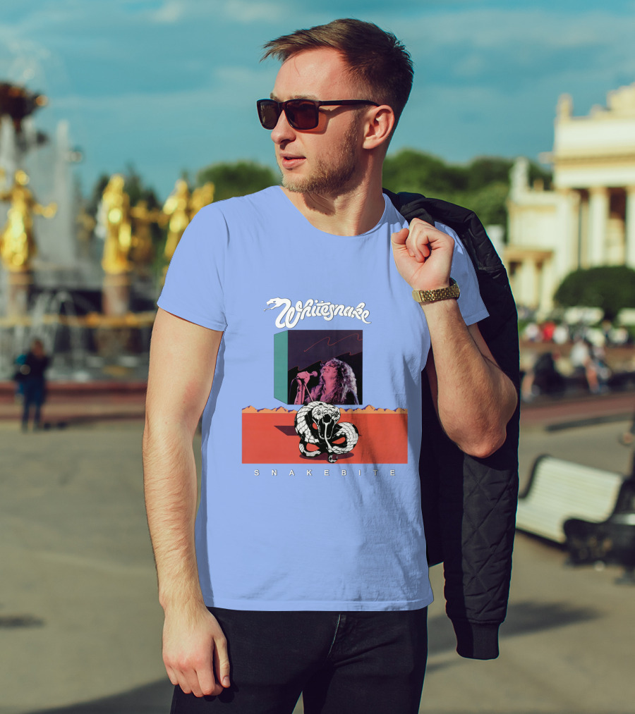 Whitesnake Snakebite Vintage Album Art With Snake And Singer T-Shirt