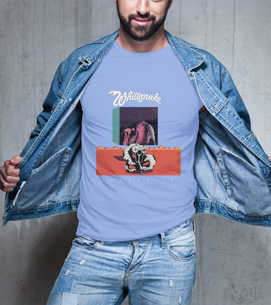 Whitesnake Snakebite Vintage Album Art With Snake And Singer T-Shirt