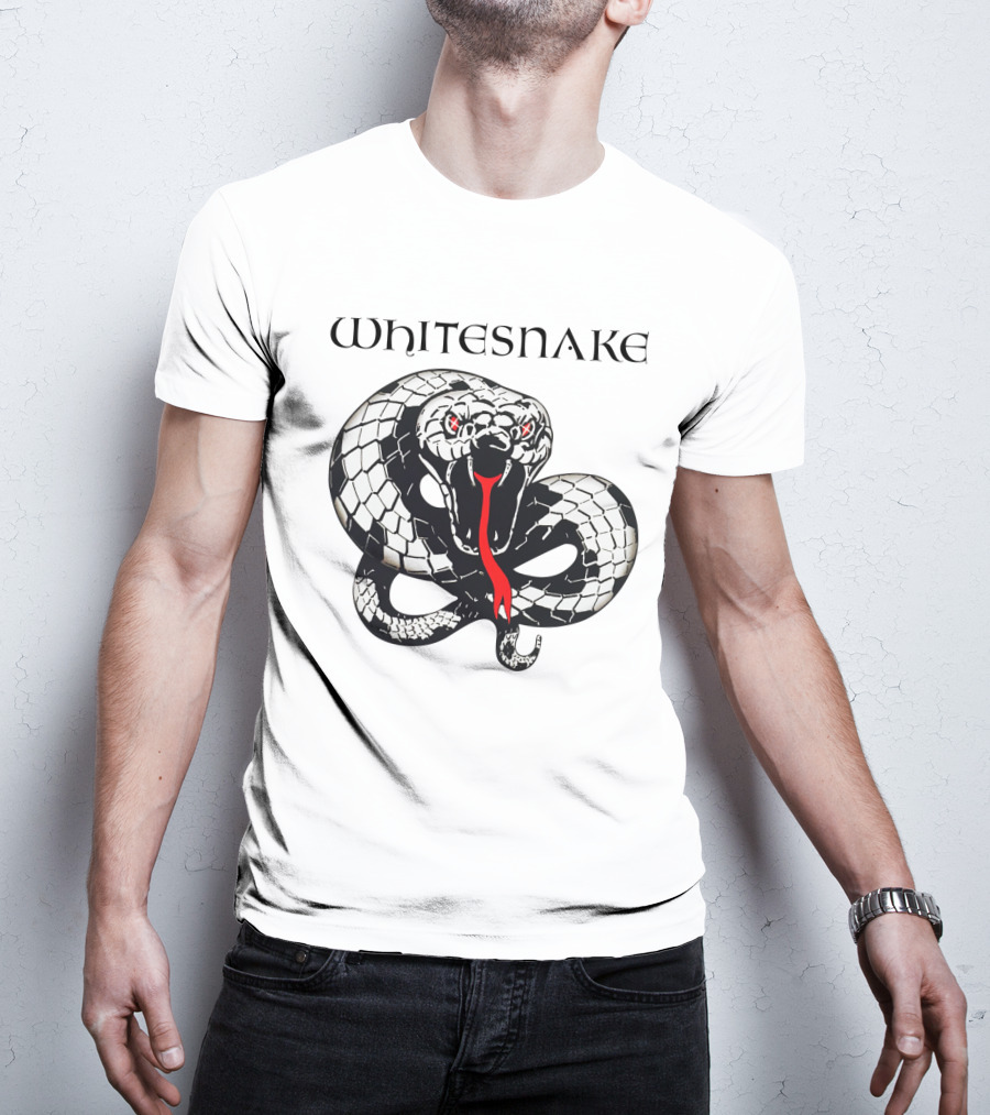Whitesnake Logo Coiled Snake T-Shirt