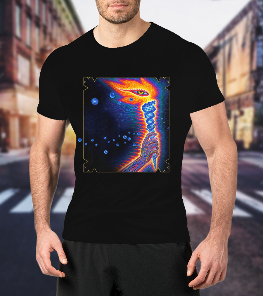 Psychedelic Cosmic Vision With Vibrant Colors T-Shirt