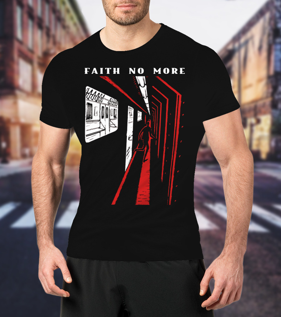 Faith No More Subway Scene In Red And White Fnm-Ms T-Shirt