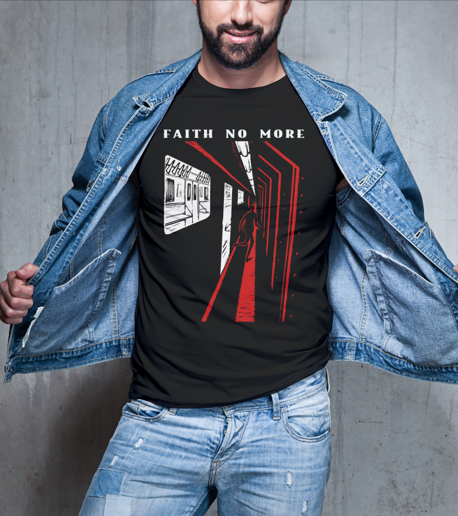 Faith No More Subway Scene In Red And White Fnm-Ms T-Shirt